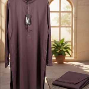 Elegant Purple Long Sleeve Dress